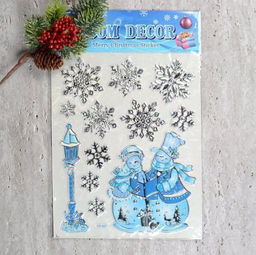 Наклейка новогодняя 50х30 Новый год / 610-292 /уп 12/240/ - Галеонтрейд фото 4