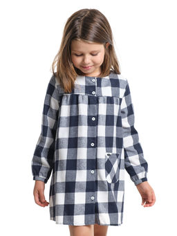 Платье для девочки UD 8069 синяя клетка - Mini maxi фото 5