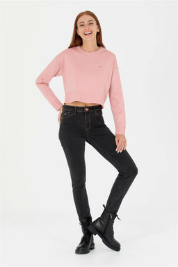 U. S. Polo Assn Женский пудровый свитер с круглым вырезом - U.s. polo assn фото 4