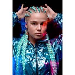 ZUMBA Канекалон двухцветный, гофрированный, 60 см, 100 гр, цвет светло-фиолетовый/розовый(#BY44) - Queen fair фото 3