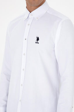 Erkek Beyaz Uzun Kollu G_mlek Sepette S_rpriz _ndirim - U.s. polo assn фото 7