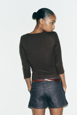 COTTON MODAL T-SHIRT - Zara фото 3