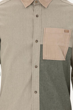 Мужская рубашка светло-хаки с длинным рукавом Неожиданная скидка в корзине - U.s. polo assn фото 6