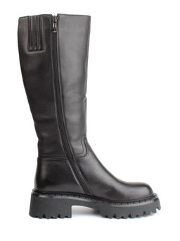 02-FJ725-1M BLACK Сапоги зимние женские (натуральная кожа, байка, натуральный мех) - Фабричный китай фото 12