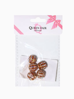 Цена за 5 шт. Шарм разделитель для бусин «Дорожка», радужный в золоте