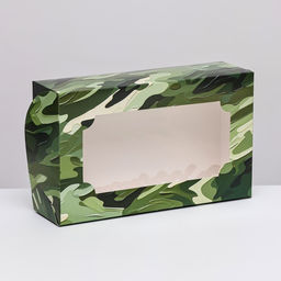 Цена за 2 шт. Коробка складная с окном под зефир С 23 февраля, 25?15?7 см