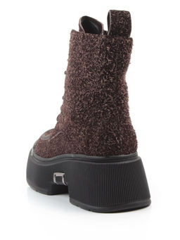 01-DMD-D257 BROWN Ботинки демисезонные женские (натуральная кожа, байка)