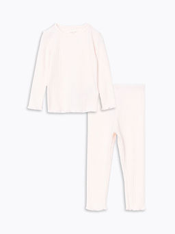 Beli Lastikli Basic K?z Bebek Pijama Tak?m