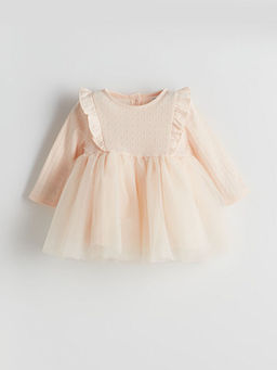 Bisiklet Yaka T?t?l? K?z Bebek Elbise