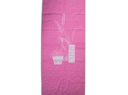 6с102.411ж1 Цветочный мотив (розово-сер) Полотенце махровое 67х150см