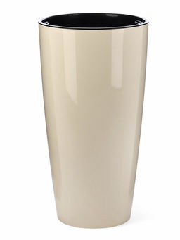 Кашпо для цветов Рондо, пластик, 23 л, d=40 см, h=74.7 см, со вставкой, бежевое - Simaland фото 2