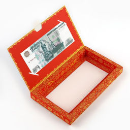 Цена за 5 шт. Коробка для шоколада с местом для денег «Волшебного Нового года», 20 х 2 х 12 см