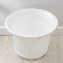 Горшок для цветов с поддоном «Лозанна», 40 л, пластиковый, белый