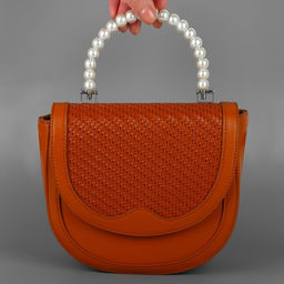 Ручка для сумки, металлическая, жемчужные бусы, на прокол, 12,5 9 1,2 см, цвет белый/серебряный - Арт узор фото 4