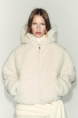 SHEARLING BOMBER JACKET WITH THERMAL INSULATION - Zara фото 6