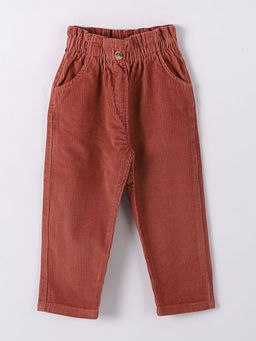 Beli Lastikli K?z Bebek Kadife Pantolon