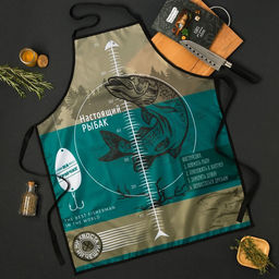 Фартук Настоящий рыбак 65*80см,100% п/э,оксфорд 210г/м2