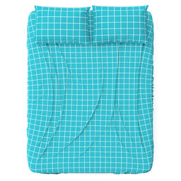 Простыня 2-х спальная Таттерсол, морская волна 180х220см, бязь Комфорт 121г/м2, хлопок 100%, упаковка классическая ПВХ 28х41см, Домашняя мода (Россия)