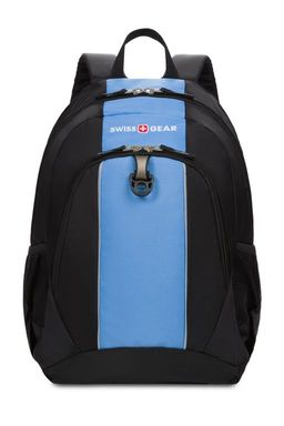 Рюкзак Swissgear, чёрный/голубой, 32х14х45 см, 20 л