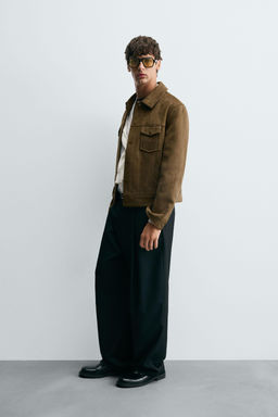 FAUX SUEDE REGULAR FIT JACKET - Zara фото 4