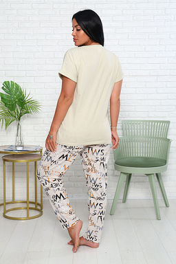 Костюм с брюками чинос, принт, бежевый (911-3) - Плиона фото 8