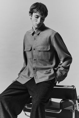 Sobrecamisa de fieltro Regular Fit