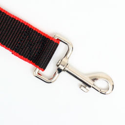 Поводок 5 м х 3 см, чёрно-красный - Пижон фото 2