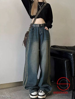 Джинсы БАГГИ с лампасами