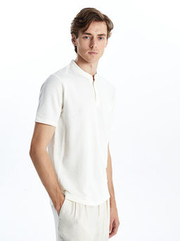 Hakim Yaka K?sa Kollu Erkek Dokulu Ti??rt