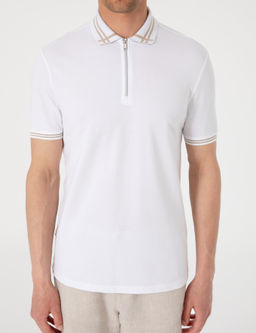 Beyaz Slim Fit Ti__rt