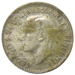 Монета 3 пенса 1952 года Австралия