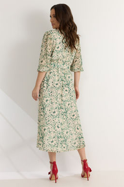 Платье Magia mody 2573 зеленый+ молочный