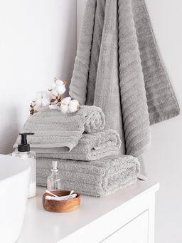 Полотенце для лица 50x90 серый махровая ткань - Lucky фото 6