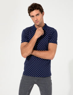 Lacivert Polo Yaka T-Shirt