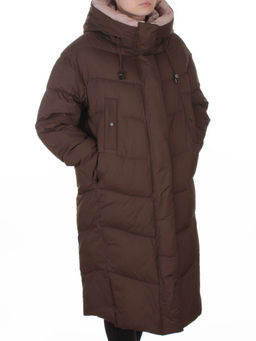 8867 BROWN Пальто зимнее женское (200 гр. холлофайбер)