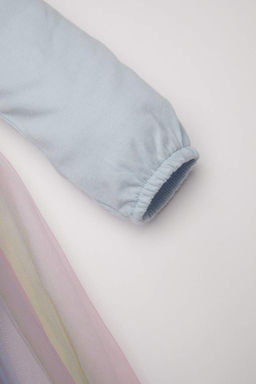 Платье с длинными рукавами Холодное сердце для маленьких девочек - Defacto фото 4