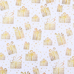 Цена за 10 шт. Бумага упаковочная глянцевая Подарки, 0,49 х 0,7 м - UPAK LAND фото 3