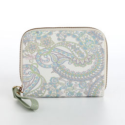 Кошелёк женский на молнии с ремешком, голубой