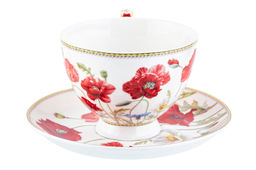 Чайн. пара 2 пр. 300 мл 12,5*9,5*7 см Маки на ножке, NEW BONE CHINA - Elan gallery фото 13