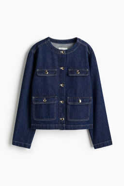 Chaqueta denim sin cuello
