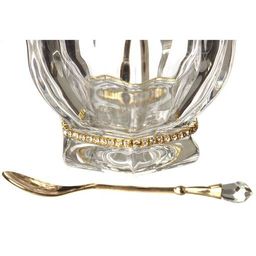 БАНКА ДЛЯ МЕДА РУБЛЕВКА 250 МЛ. 12.5*12.5 СМ. ВЫСОТА=14 СМ. + ЛОЖКА. КОЛЛЕКЦИЯ MUZA - Lefard фото 2