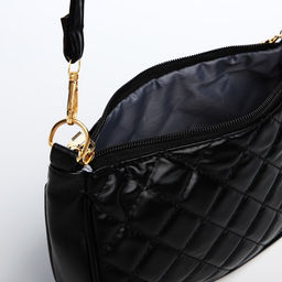 Сумка багет на молнии, цвет чёрный - Simaland фото 6