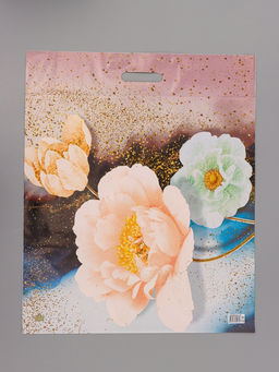 Цена за 25 шт. Пакет подарочный "Цветочный БИГ 20кг"  60 х 50 см 100 мкм