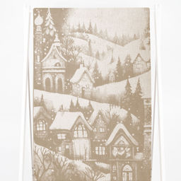 Полотенце махровое 6с102.511ж2 Снежный пейзаж(лен3) 67х150см