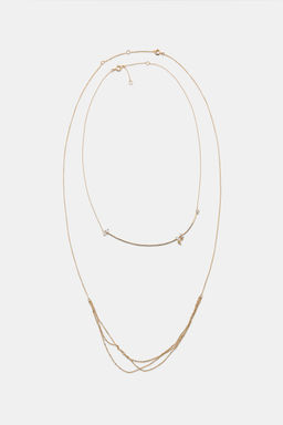 PACK OF 2 MINIMALIST SHIMMER NECKLACES - Zara фото 5