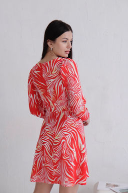 Платье с вырезом каре красное - Martichelli фото 8