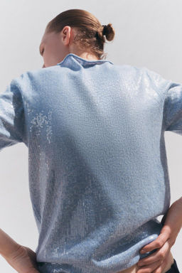 SEQUIN KNIT SWEATER - Zara фото 12