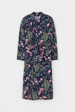 VERY NEAT _ Е 50021/индиго,ночные цветы халат жен