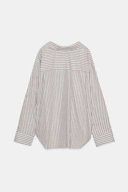 OVERSIZE STRIPED BATWING SLEEVE SHIRT - Zara фото 15