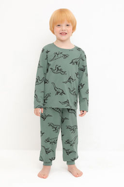 К 1561/весенний зеленый,динолэнд пижама дет - Crockid фото 5